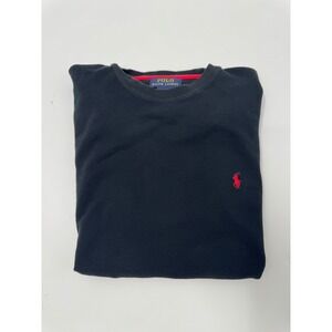 Polo Ralph Lauren Mens Black Thermal Long Sleeve Shirt Polo Pony M